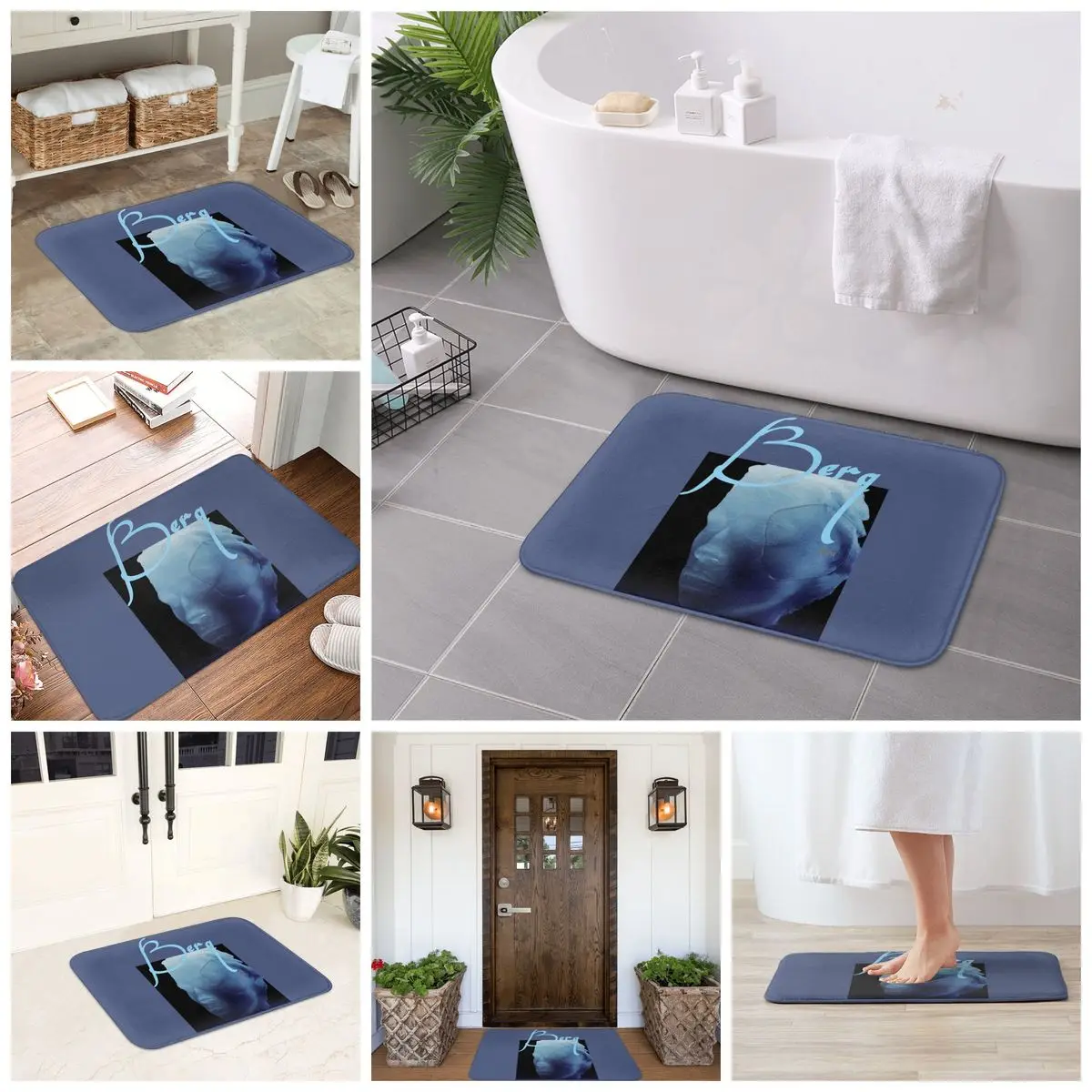 Berq – paillasson antidérapant pour Album, tapis de sol résistant à l'eau et à l'huile, pour cuisine, entrée, maison, balcon