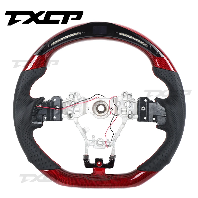 

Fit For Subaru Legacy Outback Impreza Forester BRZ STI XV REX WRX Hybrid SVX Custom LED Carbon Fiber Steering Wheel