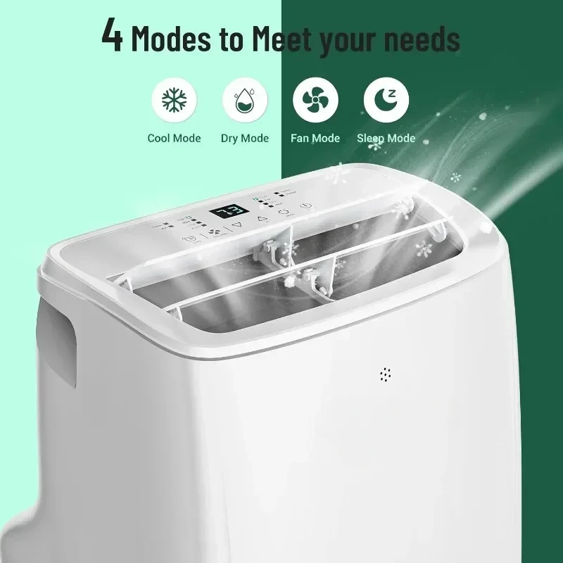 DuraComfort Portable Air Conditioners Compact Home A/C Cooling Unit Remote Controller Built-in Dehumidifier Fan Modes