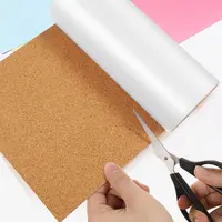 Self-Adhesive Cork Roll Diy Cork Crafts Board Adhesive Bulletin Peel and Stick Mat Notice with Backing for Office School Decor