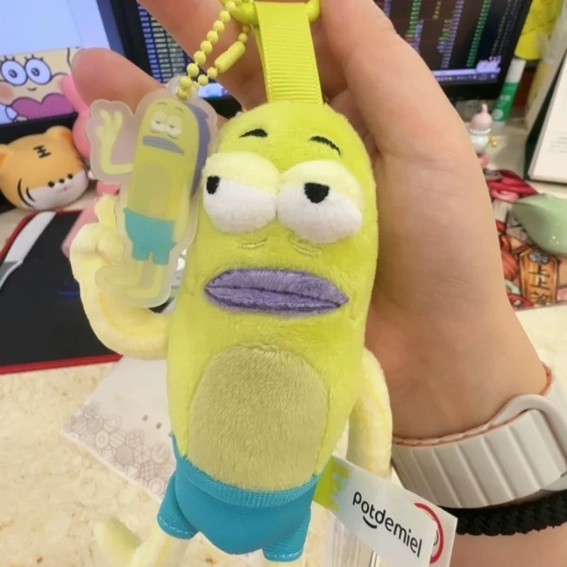 Potdemiel Classic Anime Character Bikini Beach Resident V Gesture Soft Plush Keychain Plush Toy Bag Pendant Adult Collectibles