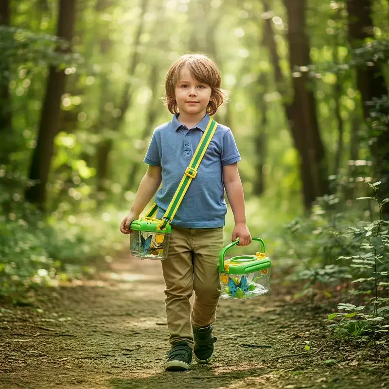 Outdoor Exploration Magnifying Glass Handheld Children'S  Observation Box Butterfly Net Capture Tool Observation Jar Toy