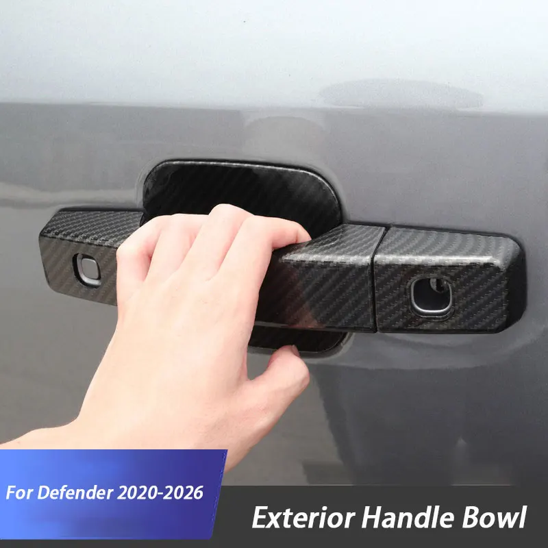 

Car Exterior Modifications Door Bowl Sticker Door Handle Decorative Strip For Land Rover Defender 90 110 2020-2026 Accessories