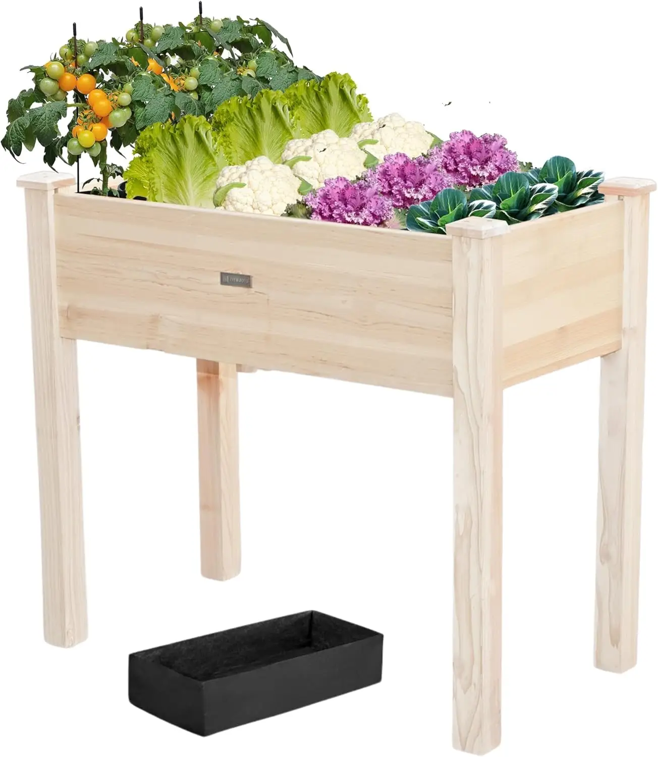 

34x18x30in Raised Garden Bed,Wooden Raised Garden Beds Outdoor,Elevated Wooden Planter Box with Legs,Small Raised Garden Bed for