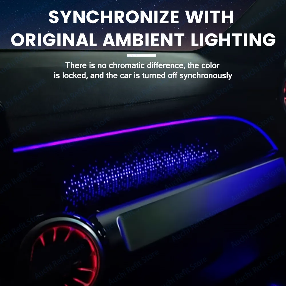 

64 Colors LED Copilot Interior Panel Ambient Light For Mercedes Benz GLB-Class W247 X247 Car Center Console Decoration Starlight