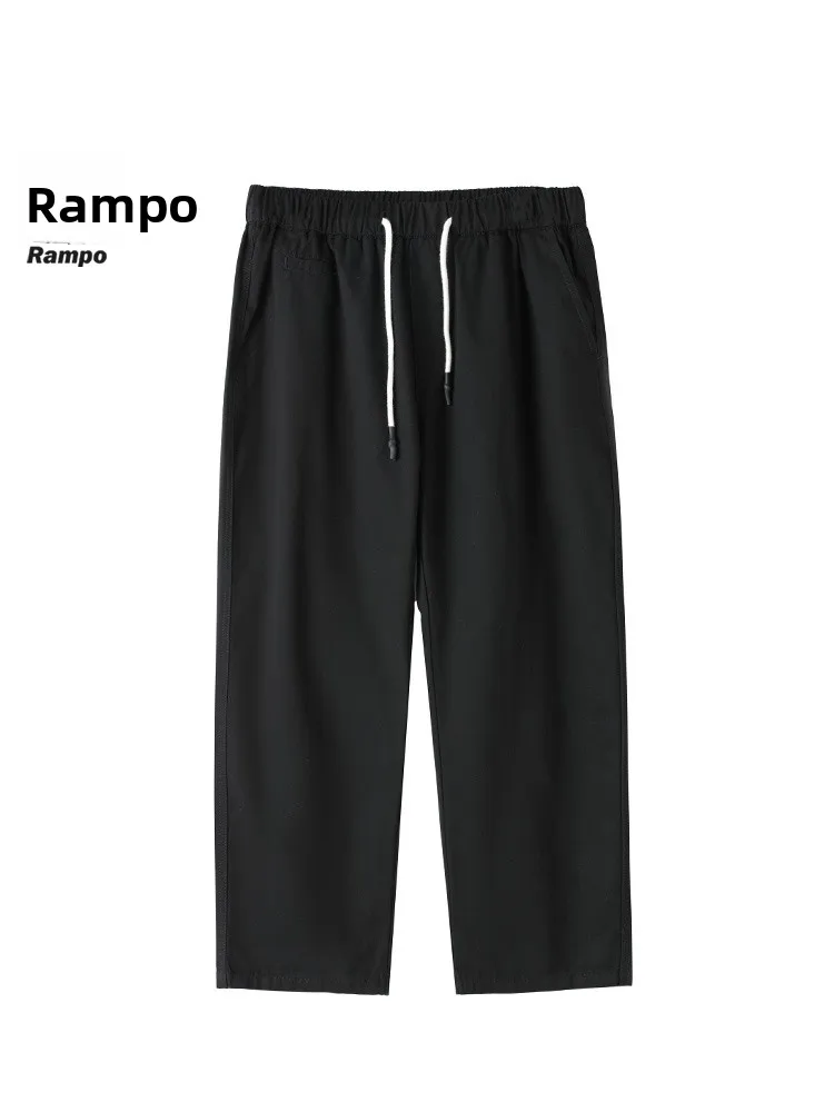 

Мужские повседневные брюки прямого кроя с эластичным поясом, свободные, модные, универсальные, молодежные, в стиле спортивных штанов