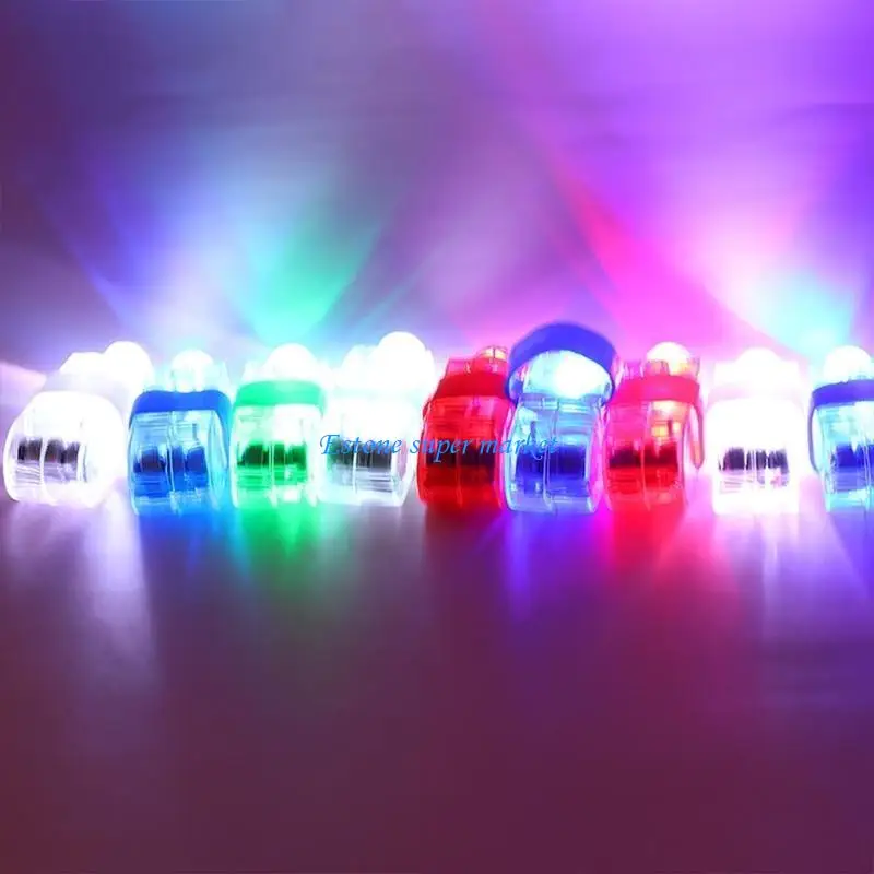 090B LED-Fingerlichter, 10 Stück, Fingerring, Leuchtstäbe, Licht, Weihnachtsbaum, Party-Dekoration, Zubehör, beliebtes Festival,