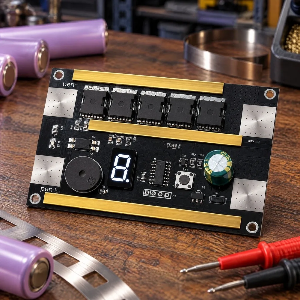 12V Spot Control Board Kit with 9-Level Power Control 1500A Peak Current for Nickel Strip Lithium For Battery Welding