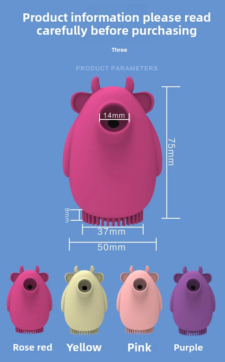 "محفز البظر البقري اللطيف الجديد - بيضة مص وتهتز مغناطيسية، لعبة متعة نسائية قابلة لإعادة الشحن" محمولة ومثيرة #2