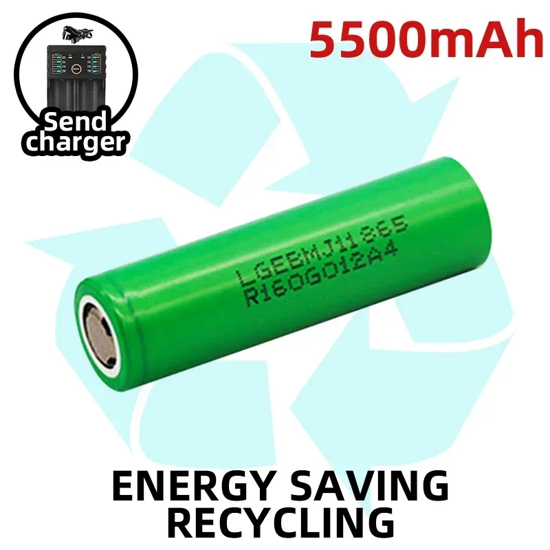 2024 Original High Capacity New 18650 5500mAh Battery 18650 Current Lithium Rechargeable Batteries For Flashlight Lamps