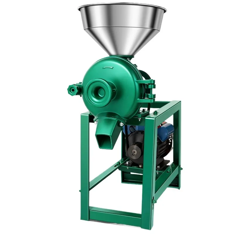 Automatic Grain Grinder 3000W Dry Wet Mill Machine for Corn Soybean Soymilk Flour Making Home Use Equipment