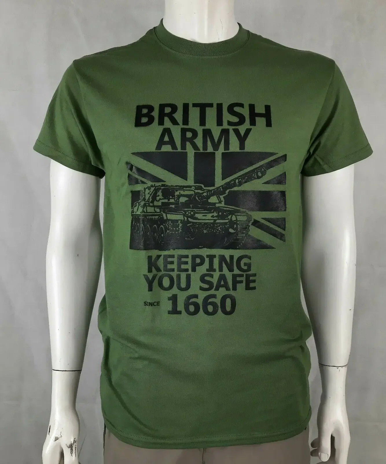 British Army 1660 Exclusive Printed T-Shirt Army Military Forces Tactical Green Loose Casual T-shirt New S-3XL
