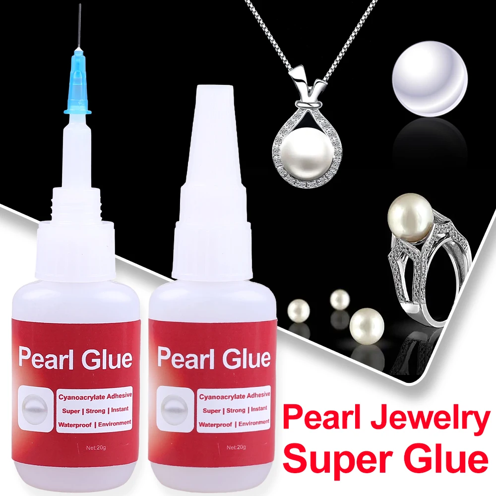 Strong Jewelry Pearls DIY Glue Super Instant Contact Adhesive Seconds CA Cyanoacrylate 502 Silver Gold Metal Stone Rings Cement