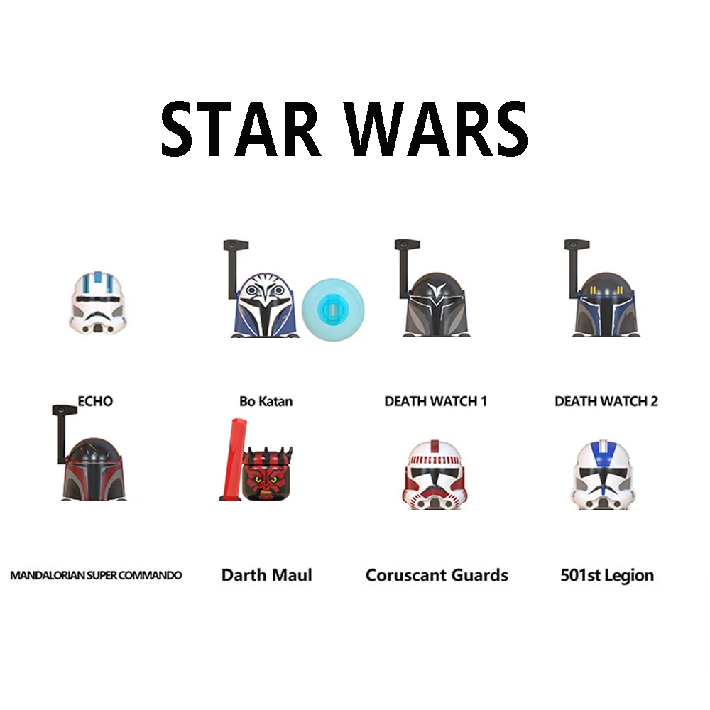 

WM6098 Building Blocks Bo-Katan Kryze Bricks 501st Legion Clone Trooper Figures Death Watch Mini Figurines Figure Assembly Toy