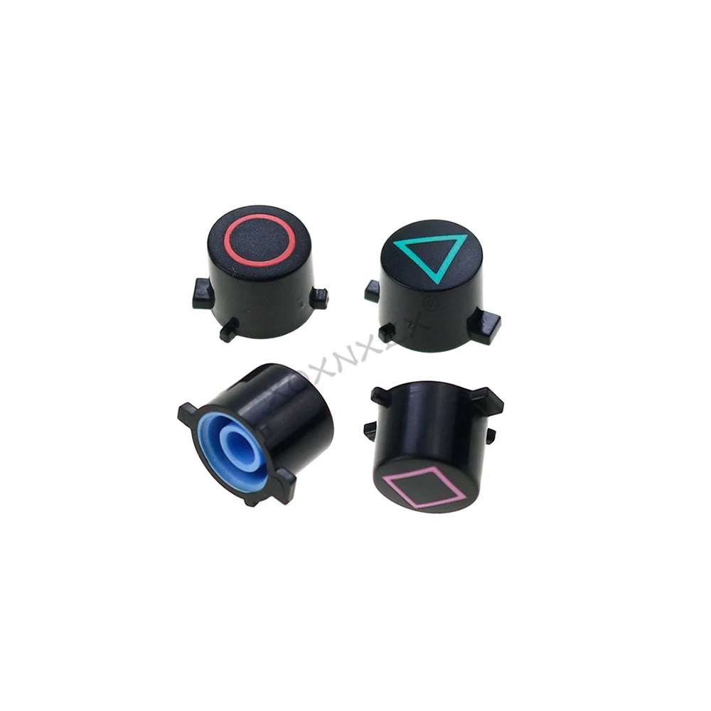XOXNXEX 1Set plastic knop Voor PS4 Gamepad Controller Cirkel Vierkante Driehoek ABXY X Knop Reparatie Deel Vervanging