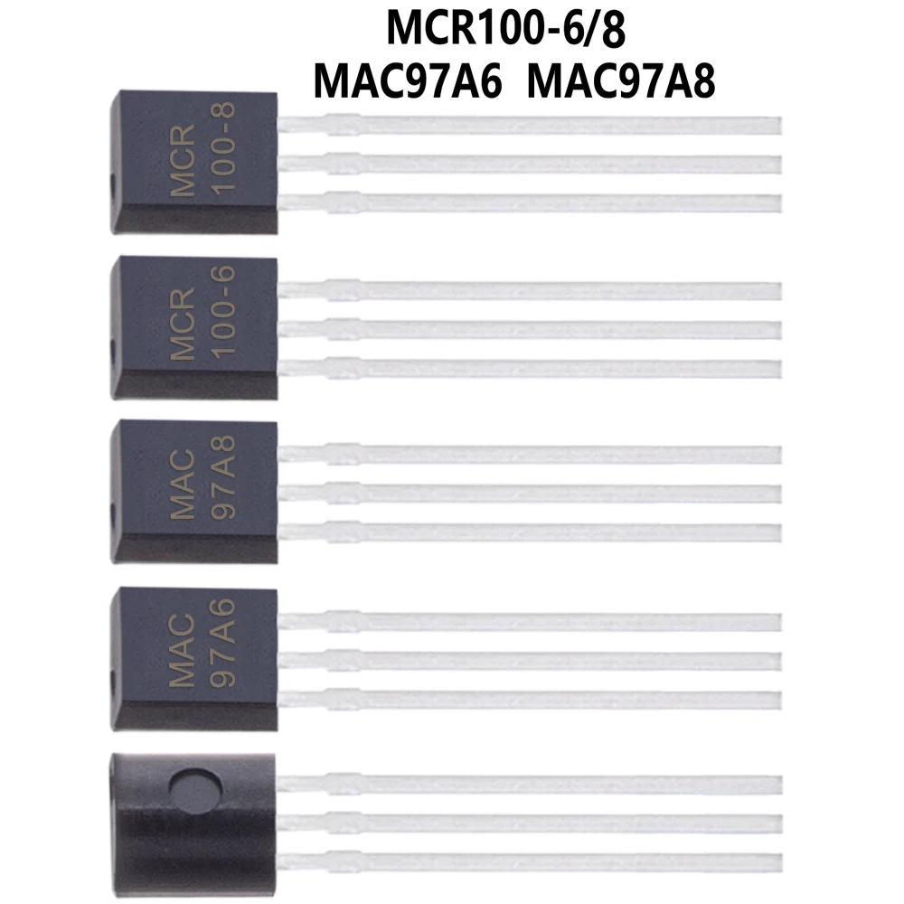 50/100/1000PCS TO-92  MAC97A6 MAC97A8 MCR100-6 MCR100-8 MJE13001 MJE13003 TO92 transistor