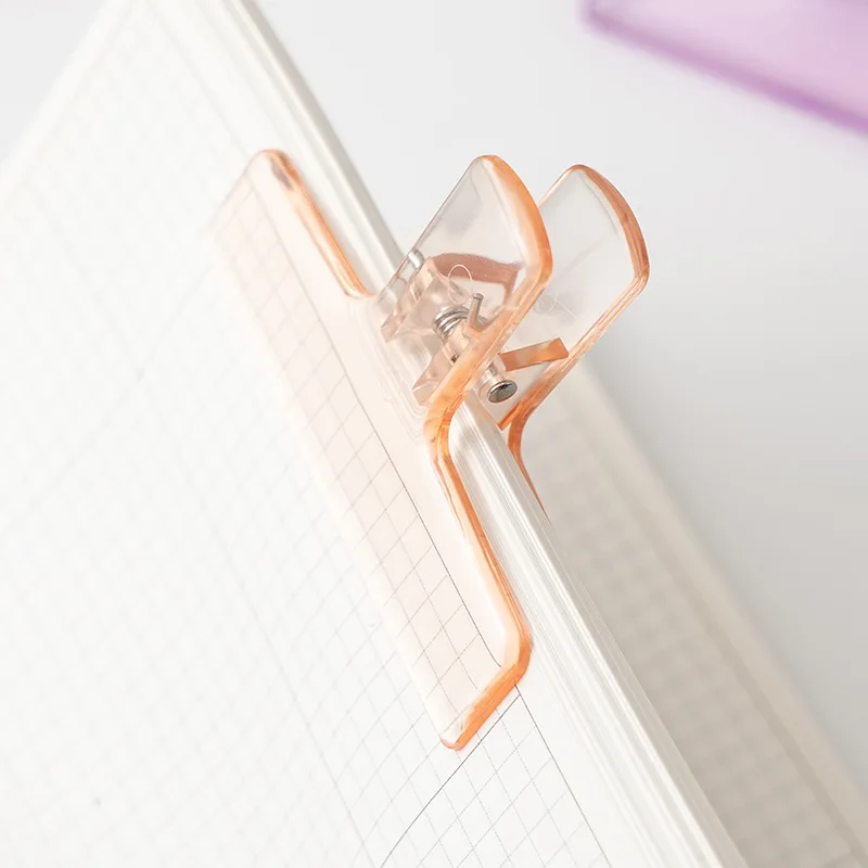 Colorful acrylic small clip, paper long tail clip, bill data sorting clip, office transparent simple swallowtail clip