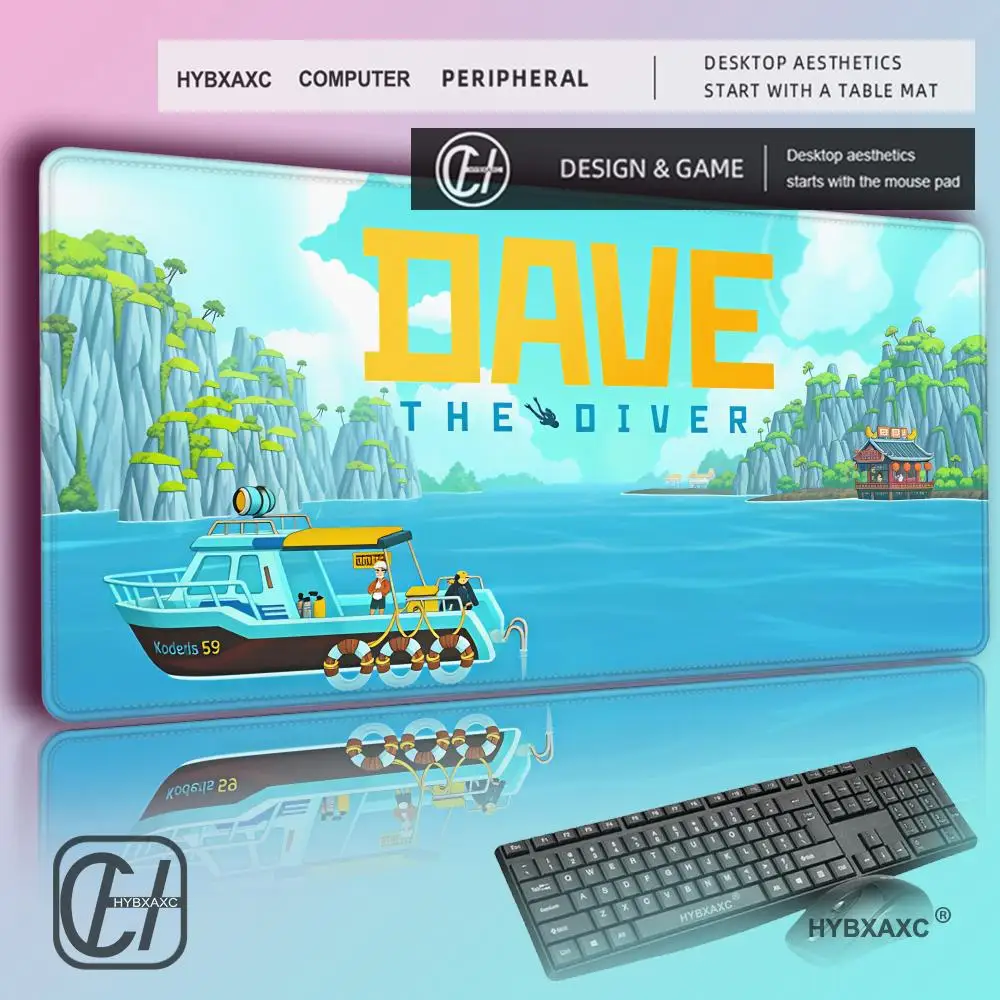 Game D-Dave The D-Diver Mouse Pad Anti Slip Rubber Edge Locked Thickened Laptop Gaming Desk Mat