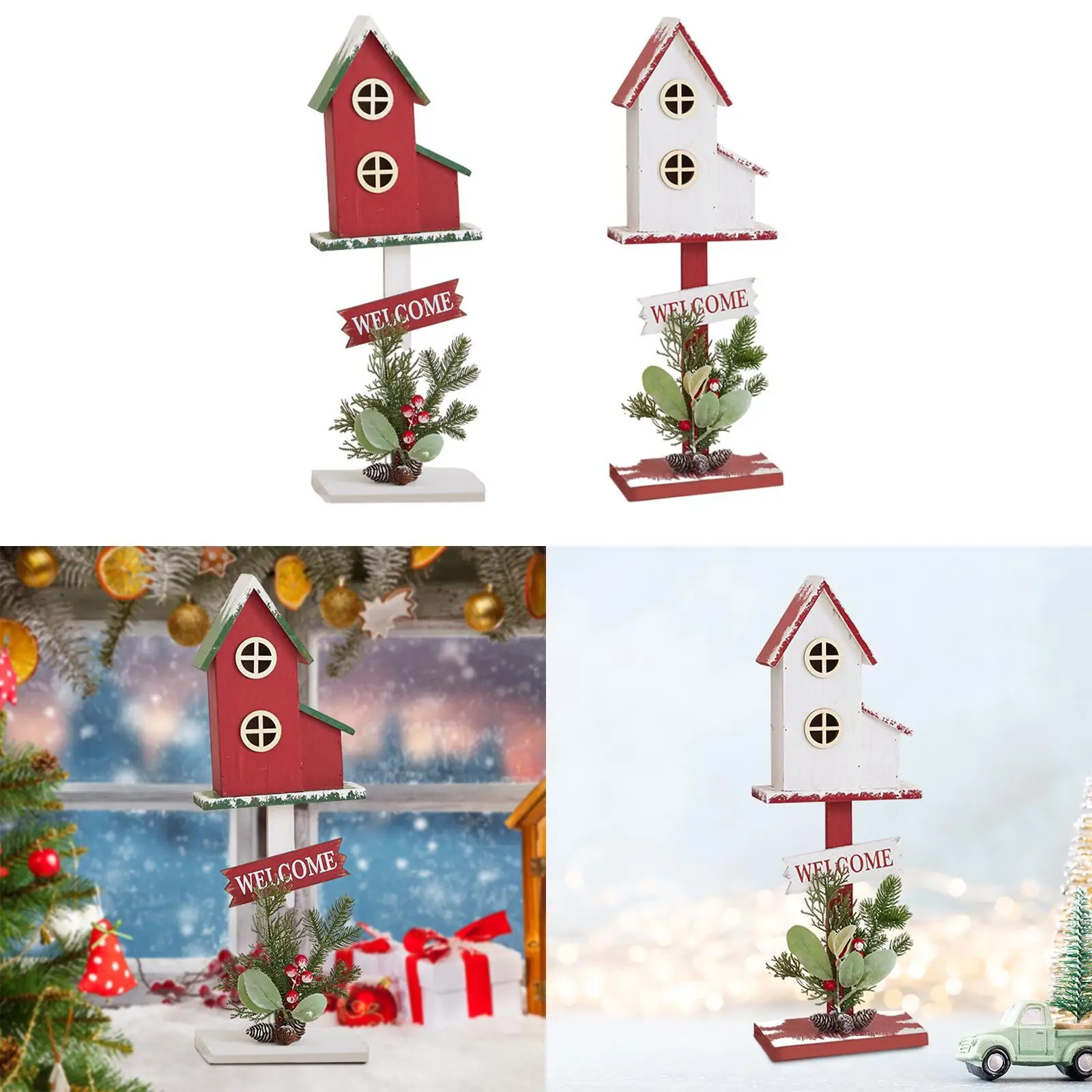 Christmas Bird House Decor Wear Resistant Delicate Creative Christmas Decoration for Yard Festival Living Room Room Balcony