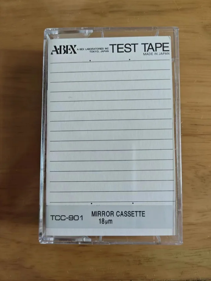 TEAC FOR ABEX Mirror Cassette Test Tape TCC-901 cassette path checker, New