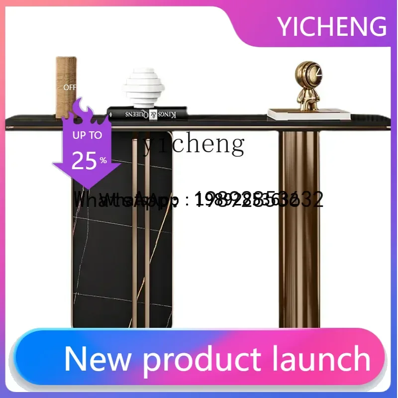 

2BGZmodern simple wall entry strip case porch table side counter light luxury aisle rock slab living room decoration