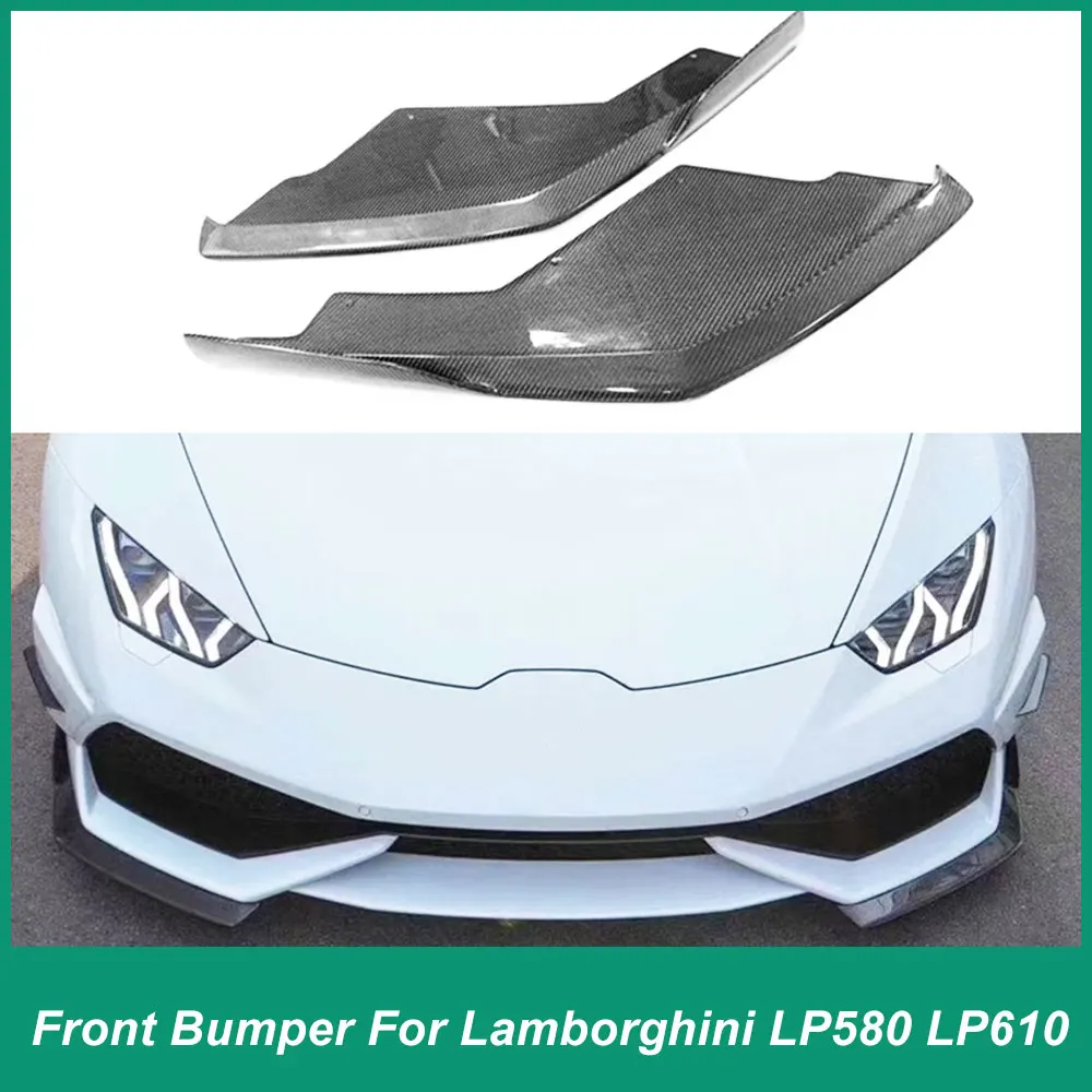 For Lamborghini Hracan LP580 LP610 Front Bumper Split Iip Side Skirt Made Of Real Carbon Fiber Material 2014-2020 Protective Cov