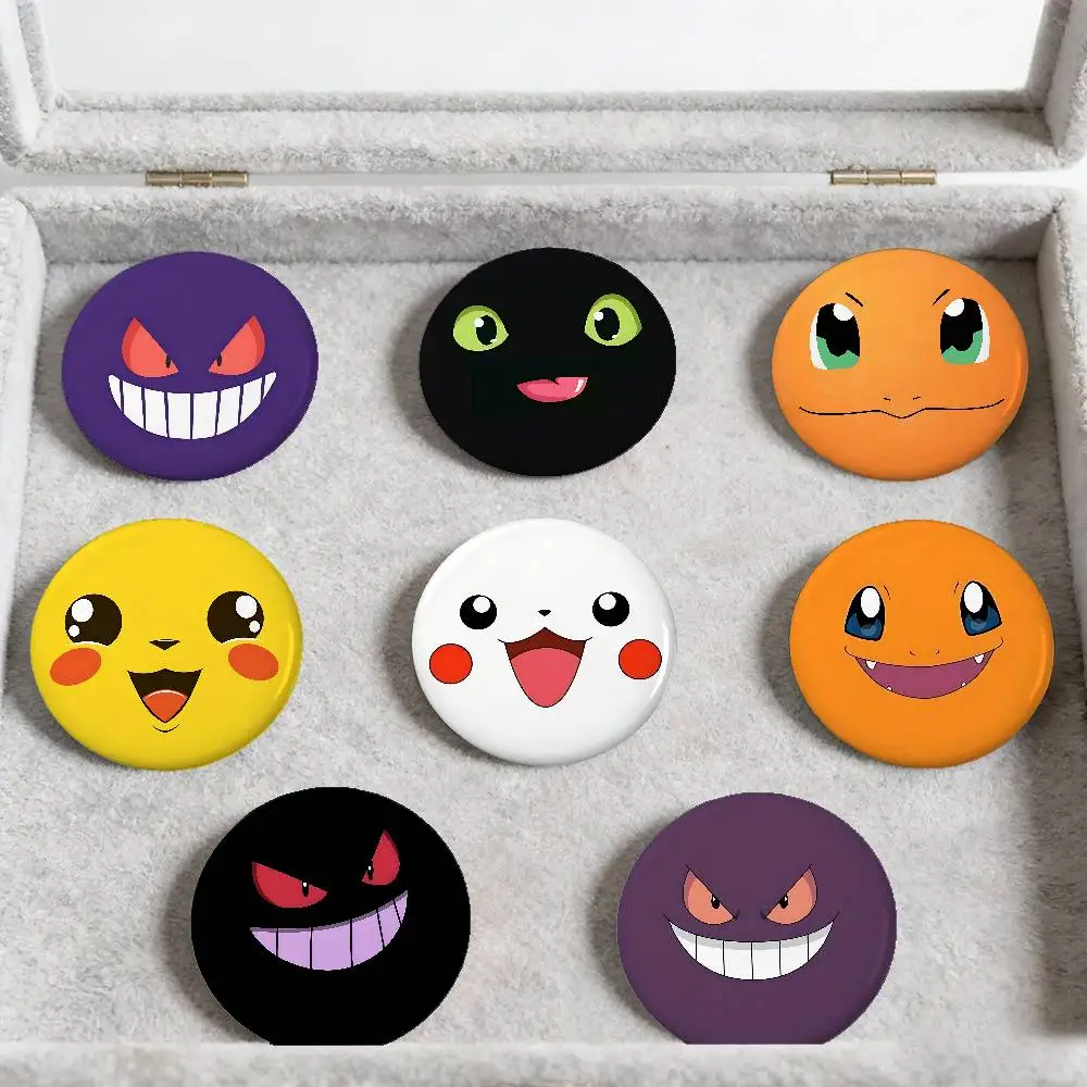Kawaii Cutes Badges Peripheral Lapel Pins Tinplate Round Brooch For Shoulder Bag Accessories Souvenir Gifts