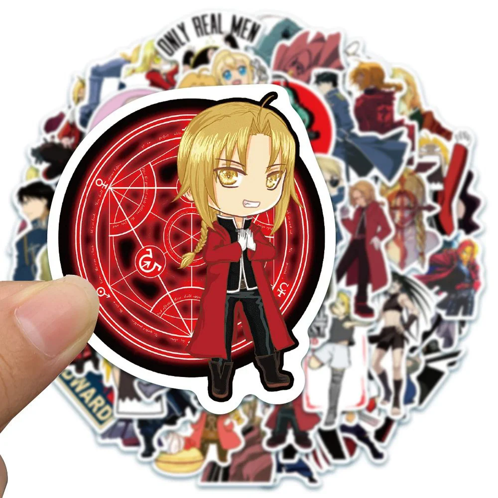 10/30/50pcs Cool Fullmetal Alchemist Anime Stickers Winry Edward Graffiti Sticker Laptop Skateboard Stationery Car Roy Decals