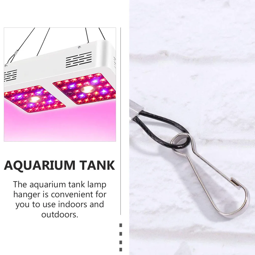 

4Pcs Rope Hanger Kits for Plant Grow Light Aquarium Lamp Stainless Steel Hanging Support for Home Office Garden Use