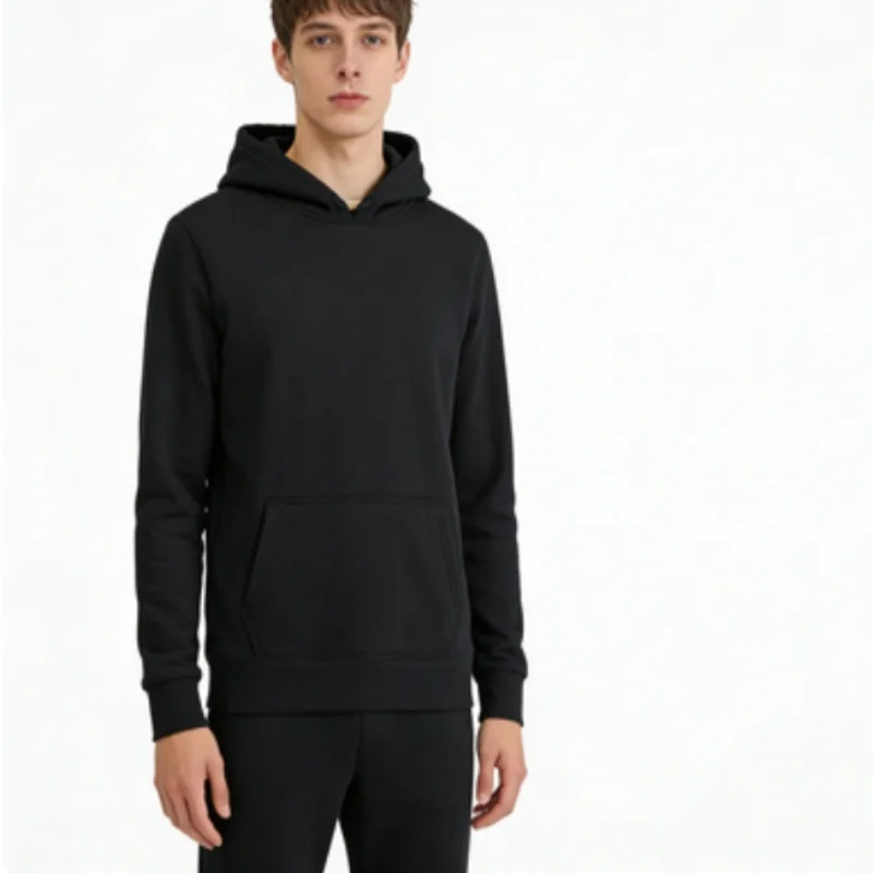 

2026 Весенне-осенний комплект повседневной спортивной одежды для фитнеса и баскетбола на открытом воздухе, модный мужской джемпер с капюшоном + спортивные штаны, комплект из двух предметов