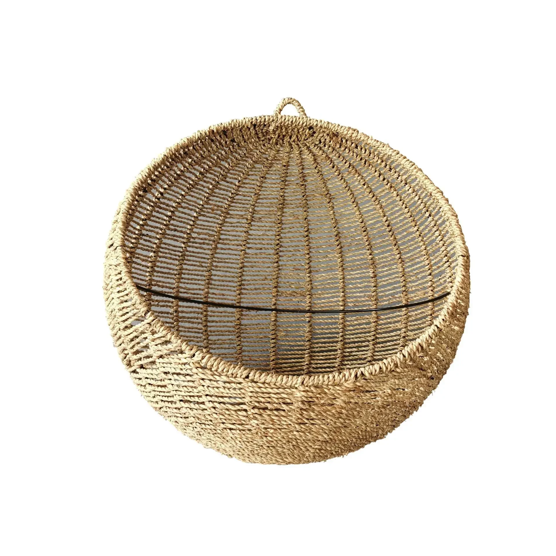 

2027 Weed Weaving Pet Nest Cat Villa Double-layer Round Rattan Nest High-end Hanging Basket Dog House Pet Supplies Cat Cage