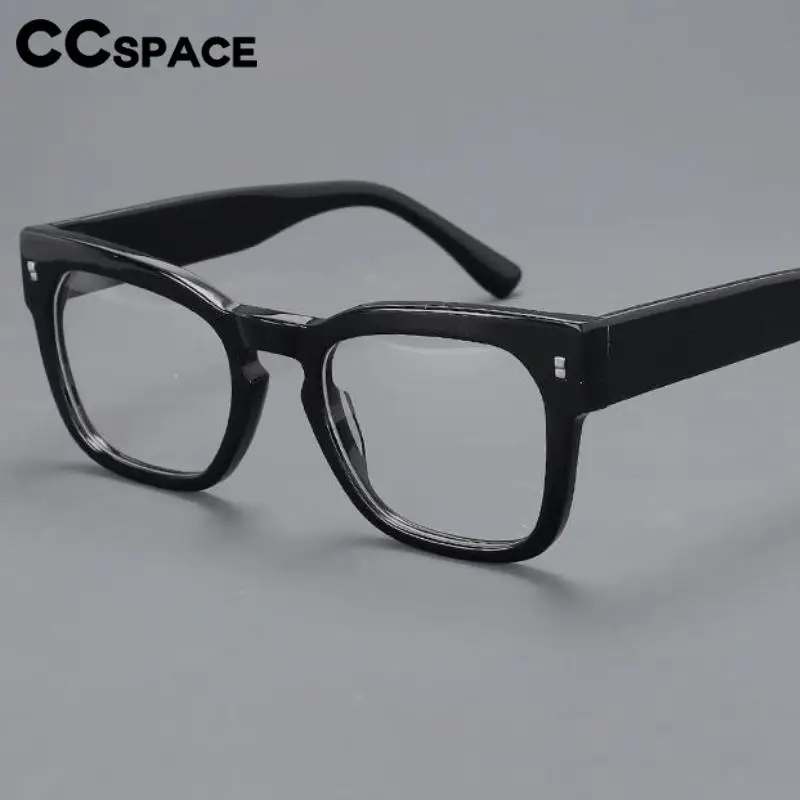 

57232 Cat Eye Acetate Eyeglass Frame Men Fashion Rivet Prescription Eyeglass Ladies Optical Transparent Glasses