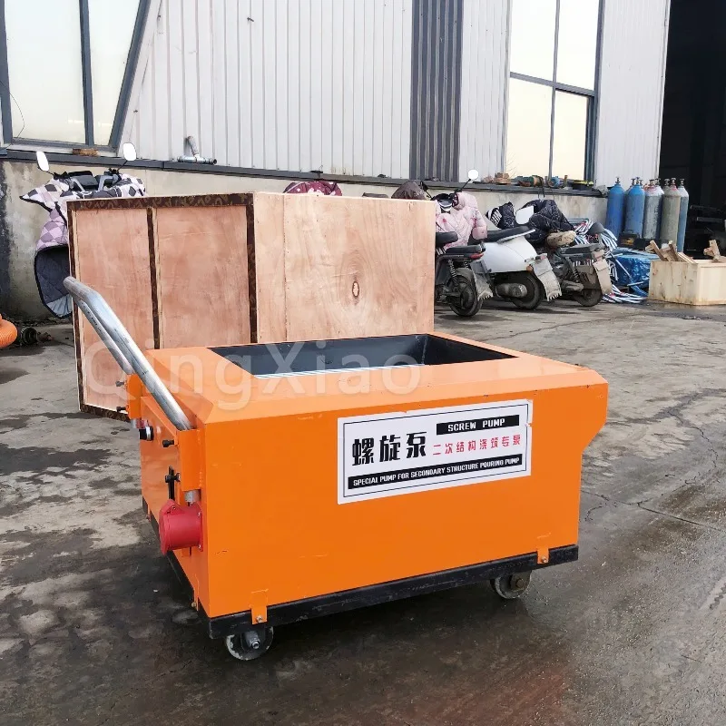 Secondary Structure Concrete Pump Grout Pump for Column Construction Small Screw Conveyor Concrete Pump with Flexible Hose 220V