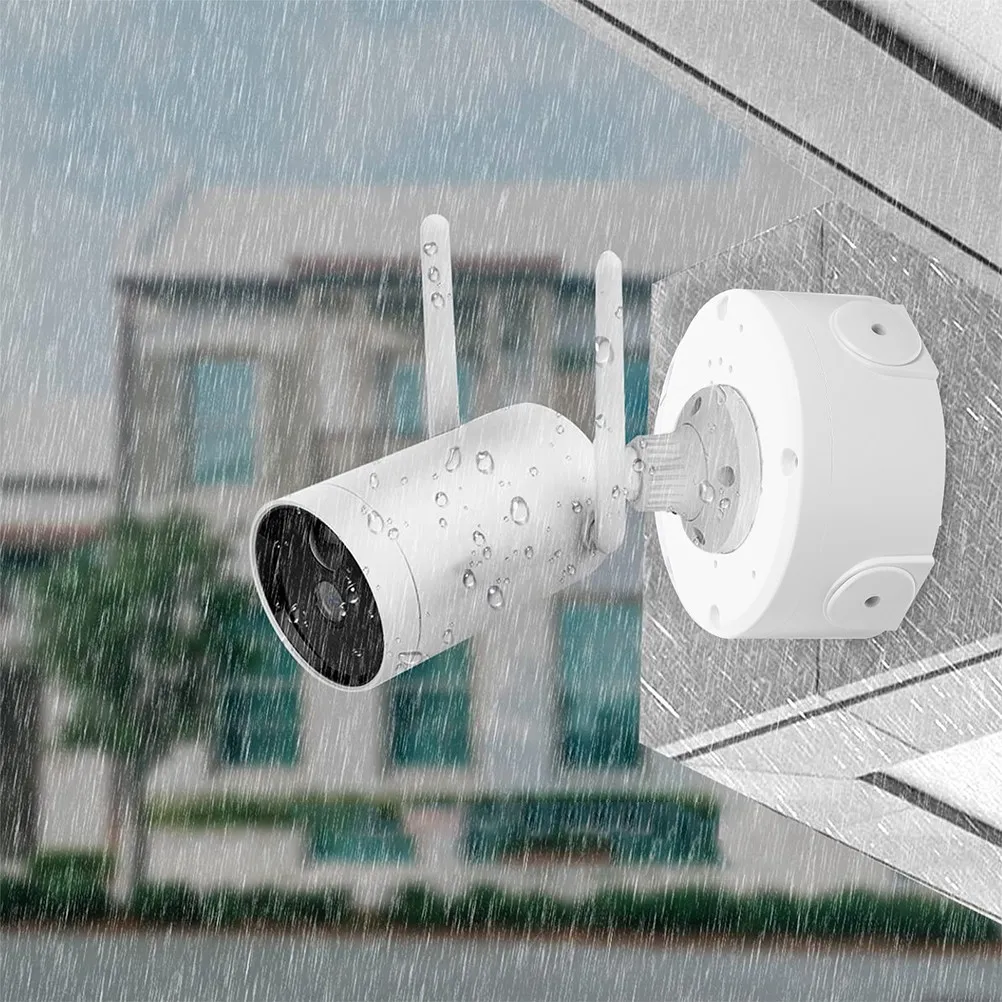 Weatherproof Security Camera Junction Box Round Dome Ceiling Mount Electrical Cable Enclosure Indoor Outdoor