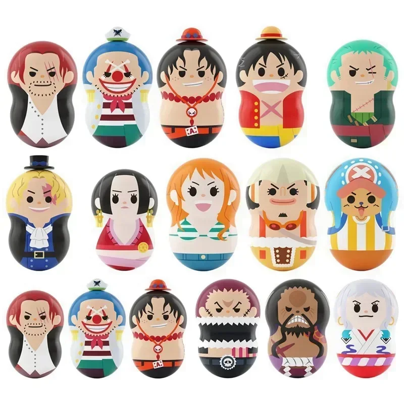 BANDAI Japan One Piece Tumbler Figure Anime Gashapon Capsule Toys Cute Luffy Solon Nami Chopper Kawaii Figurine Gift