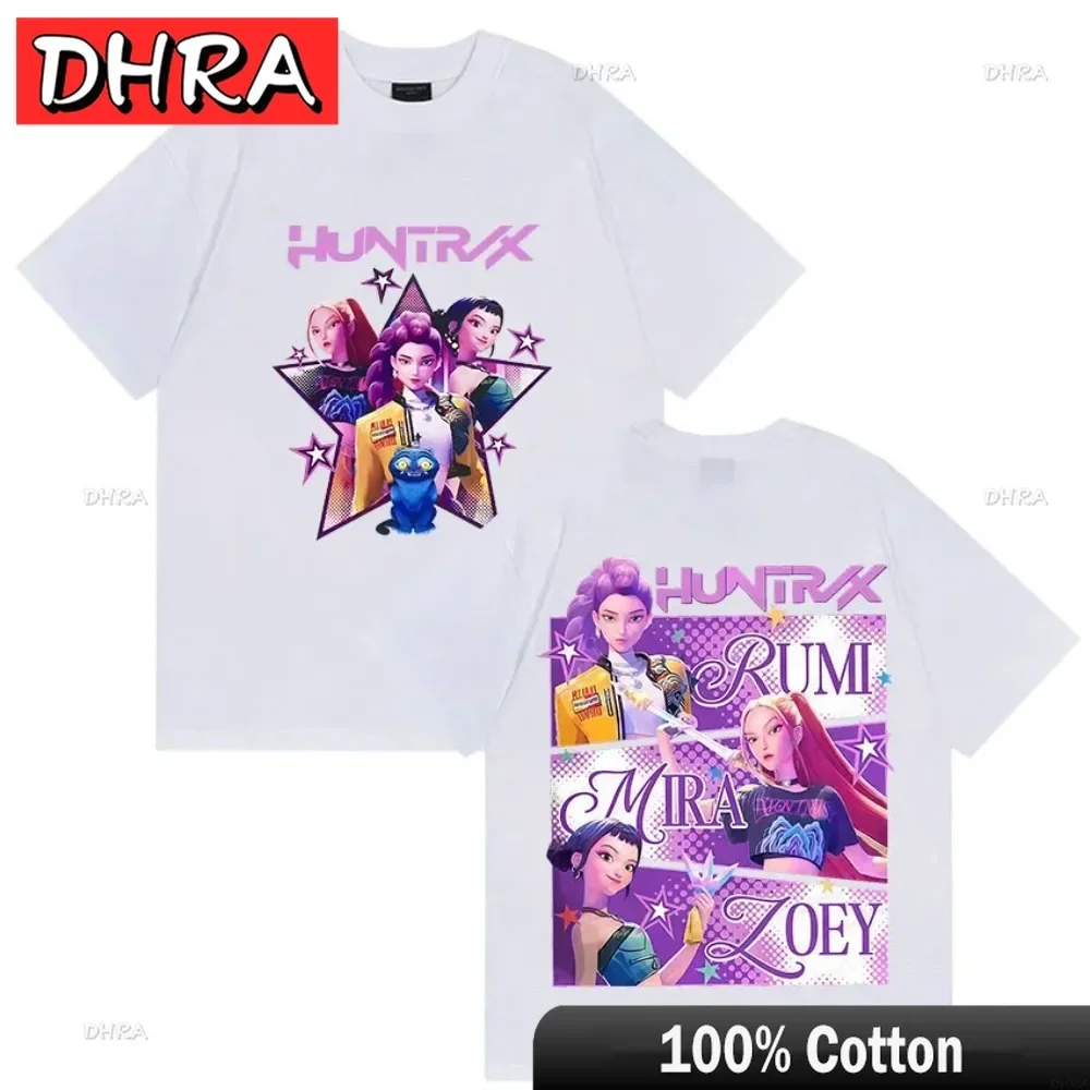 かわいい K-pop デーモンハンターズ ルミ ミラ ズペイ フィルム グラフィック Tシャツ男性女性原宿 Y2k トップスファッションカジュアルスウェットシャツユニセックス Tシャツ