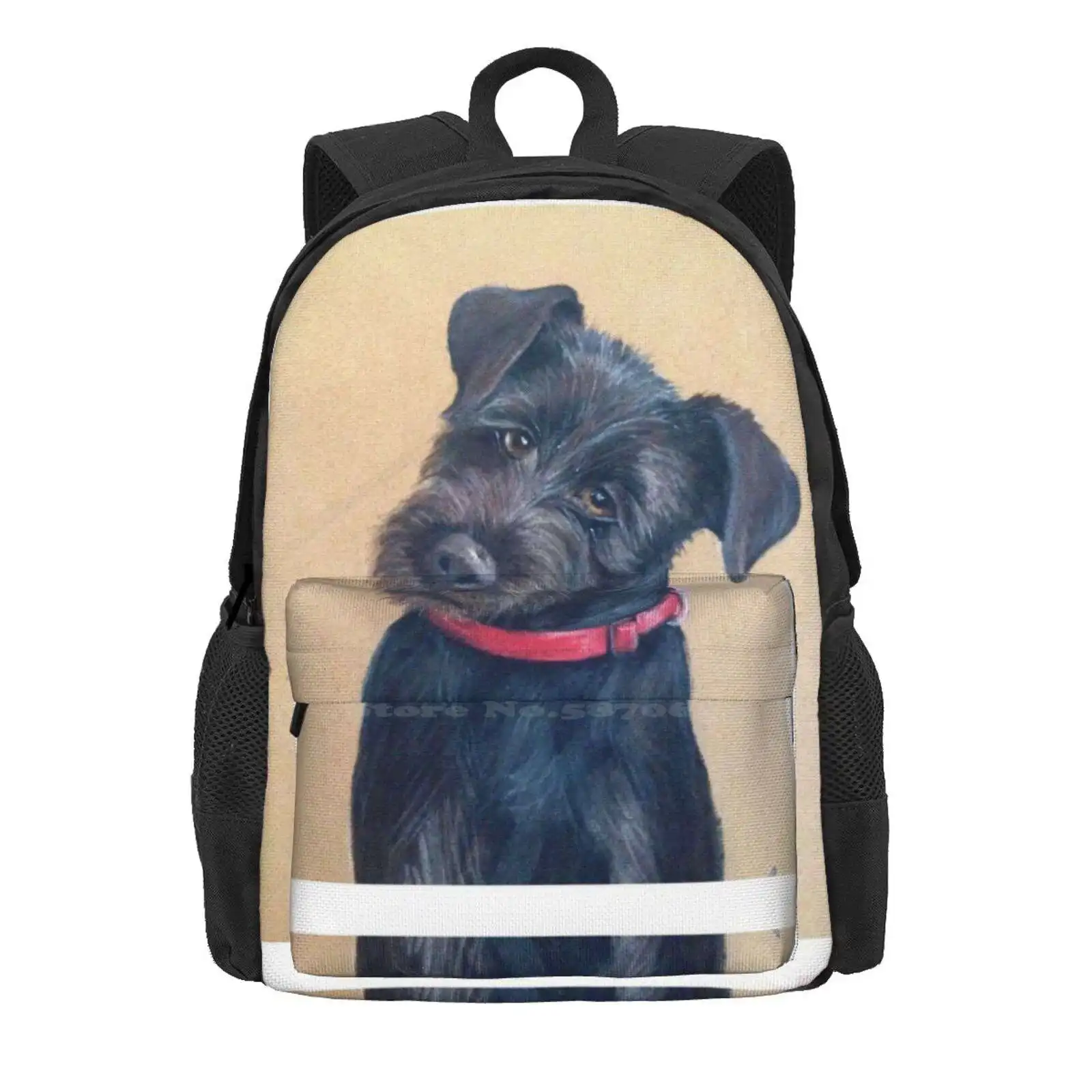 Patterdale Terrier Large Capacity School Backpack Laptop Bags Patterdale Terrier