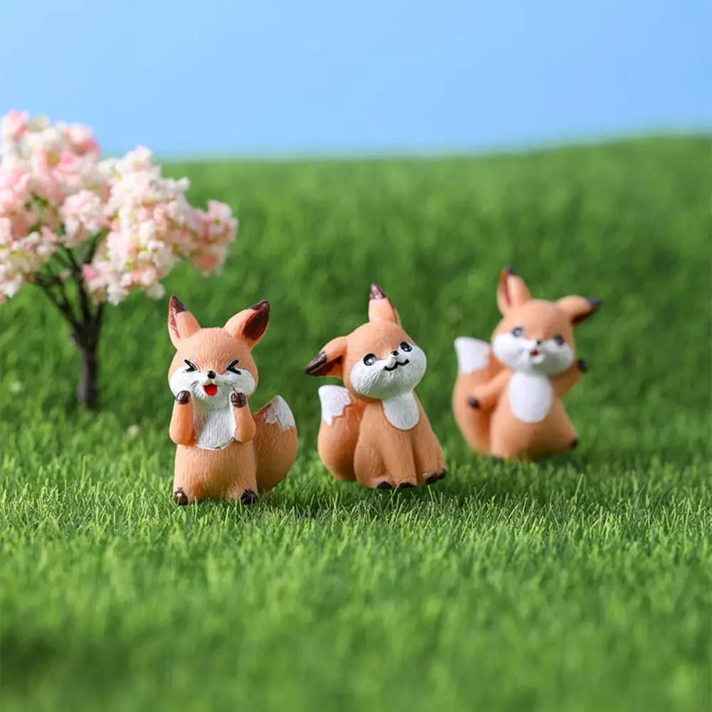 Mini Statue d'Animal de Dessin Animé, Miniature, Mignon, Artisanat en Résine, Micro Paysage, Mousse, Décoration de user inage