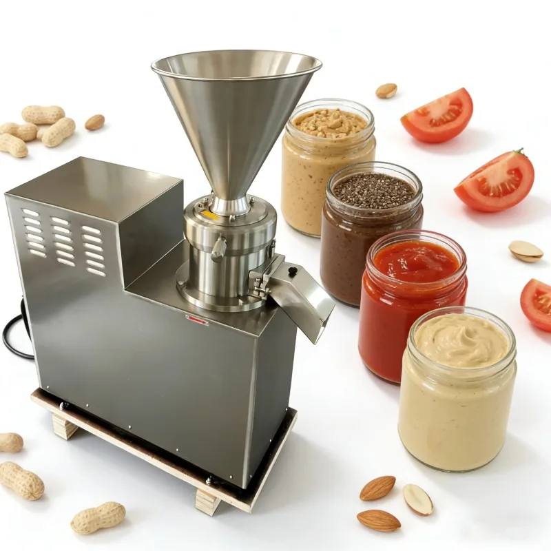 Molino Coloidal Húmedo de Alta Eficiencia para Mantequilla de Cacahuete y Tahini / Máquina Moledora de Alimentos para Salsas Picantes, Tomate y Frijoles HJ-MJS-120