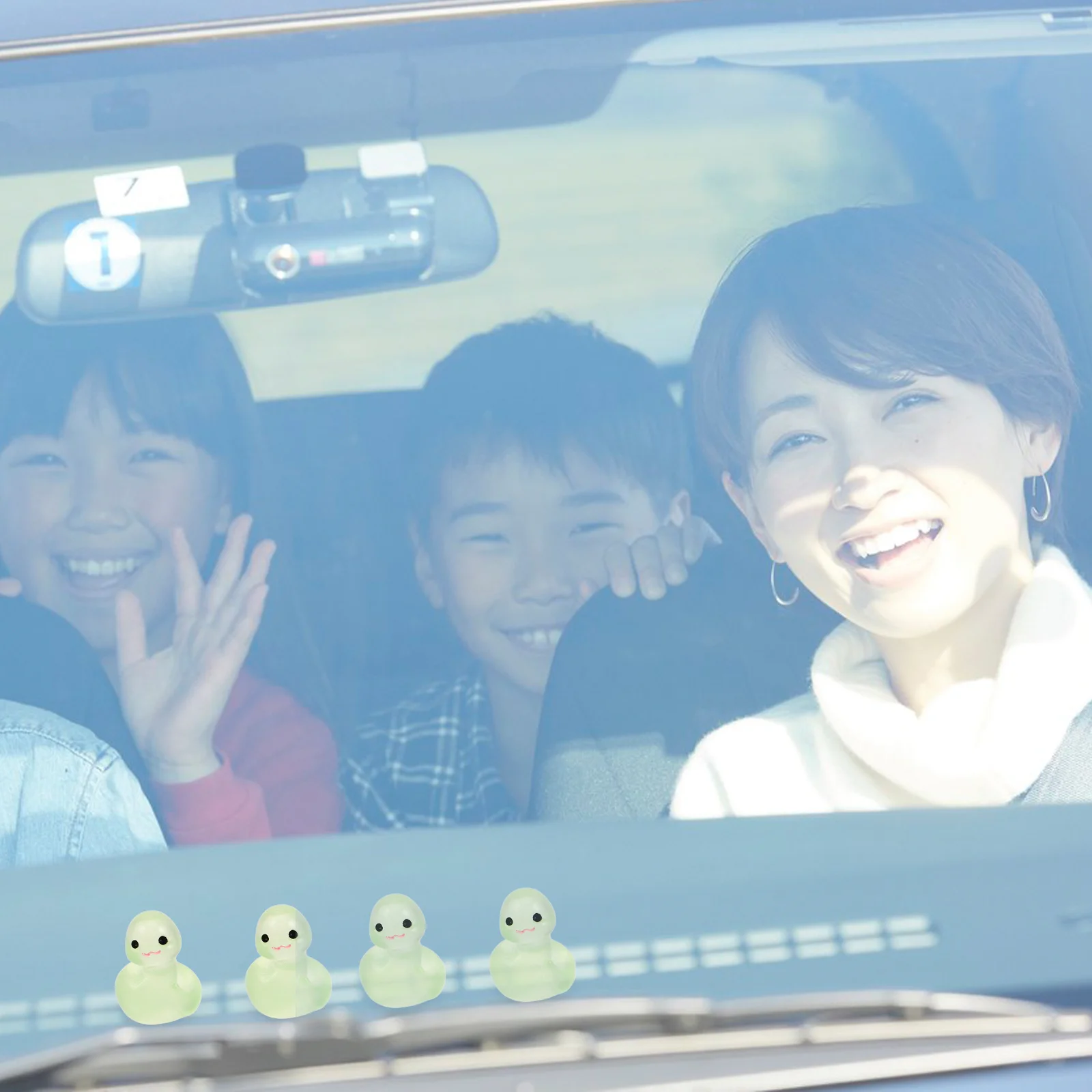 

10Pcs Chinese Zodiac Snake Ornaments Glow in Dark Resin Car Dashboard Cute Miniature Statues Snake Year Resin Animal Ornament