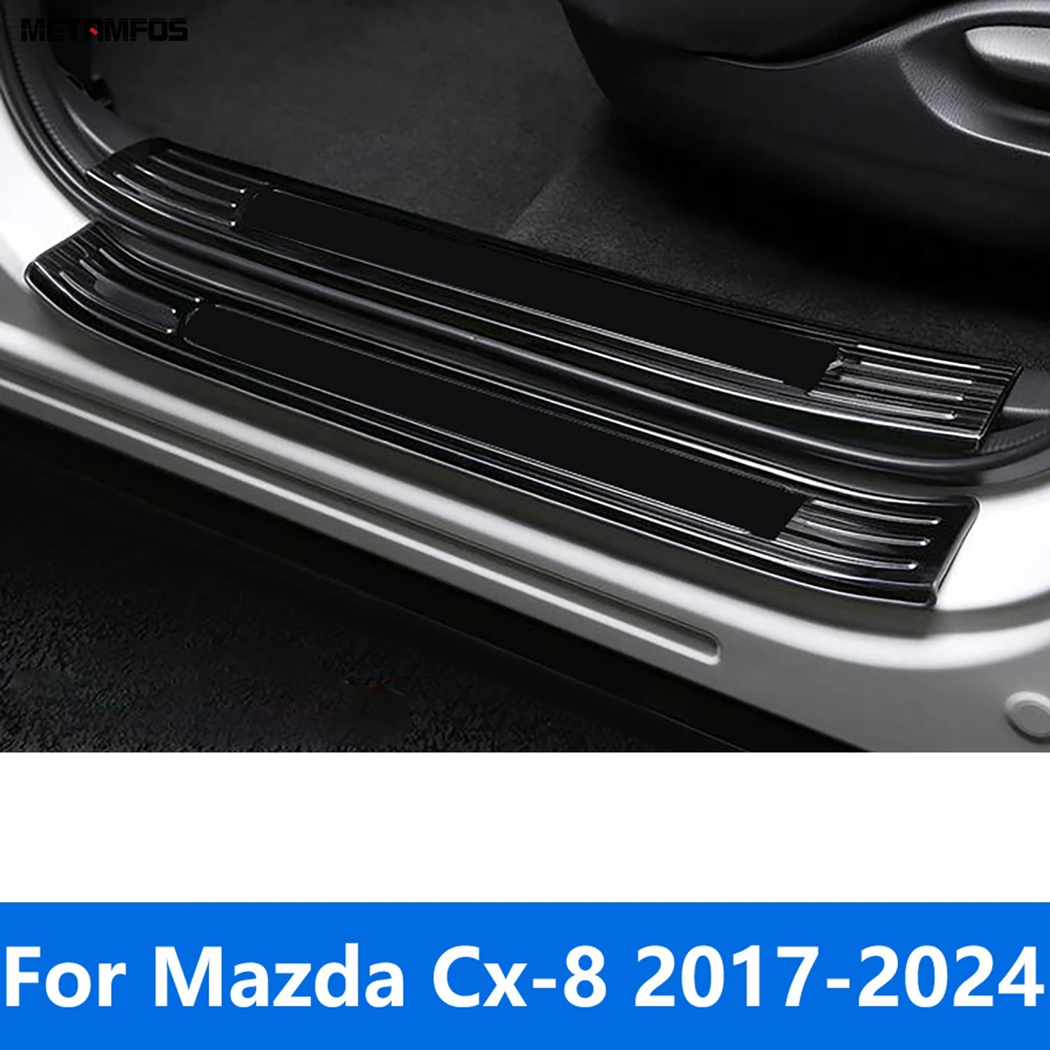 

For Mazda Cx-8 Cx8 2017-2023 2024 Stainless Steel Door Sill Threshold Plate Welcome Scuff Guard Plate Accessories Car Styling