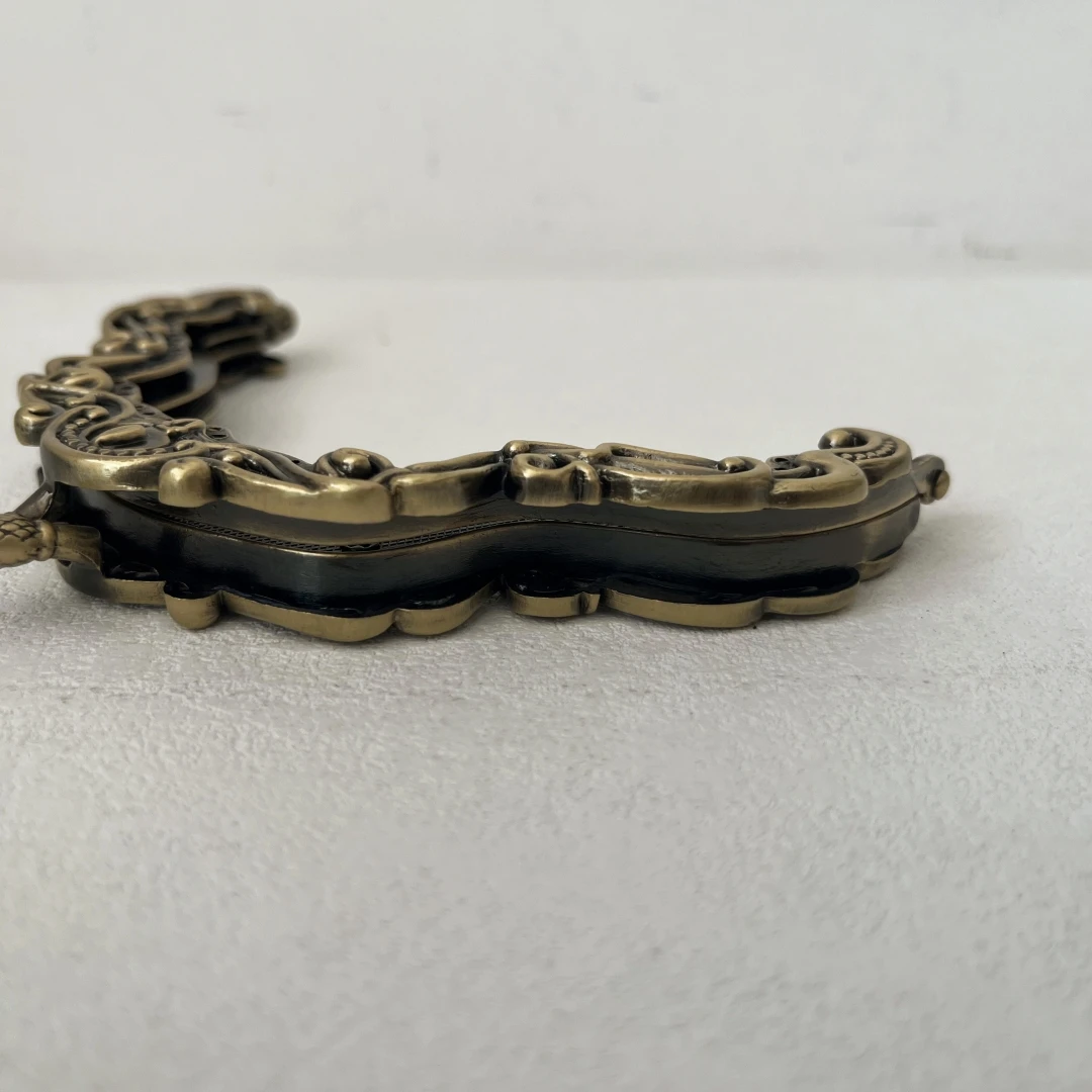 1 Piece 5 Inch 12.5 Cm Vintage Fancy Zinc Alloy Emboss Screws On Coin Bag Purse Pouch Frame Hardware Supply Antique Brass Frame