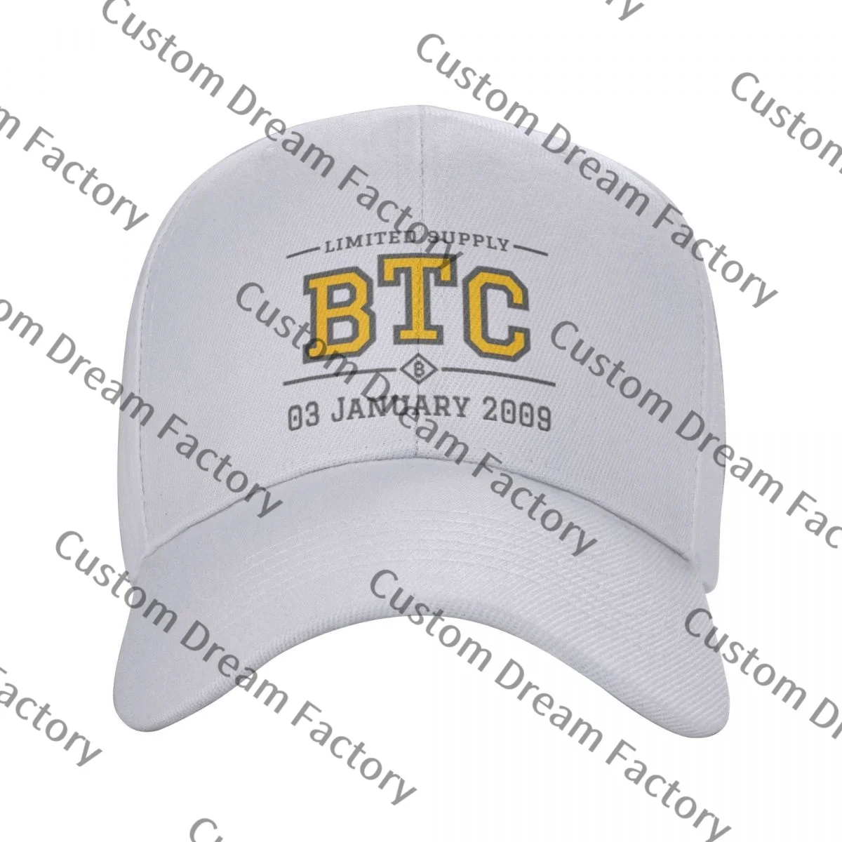 Bitcoin BTC Crypto, Limited Supply, 03 January 2009 A Casquette Cap Visors Hat