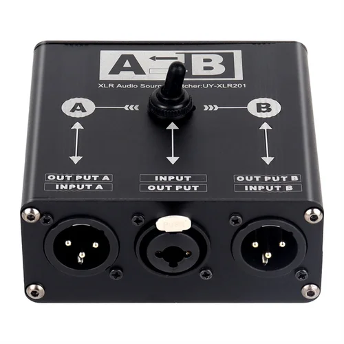 Imagen 1 del producto ABGI-2 en 1 salida conmutador de Audio XLR conmutador de fuente de Audio XLR Selector Manual conmutador de Audio 2 macho XLR 1 hembra 6,5 + XLR