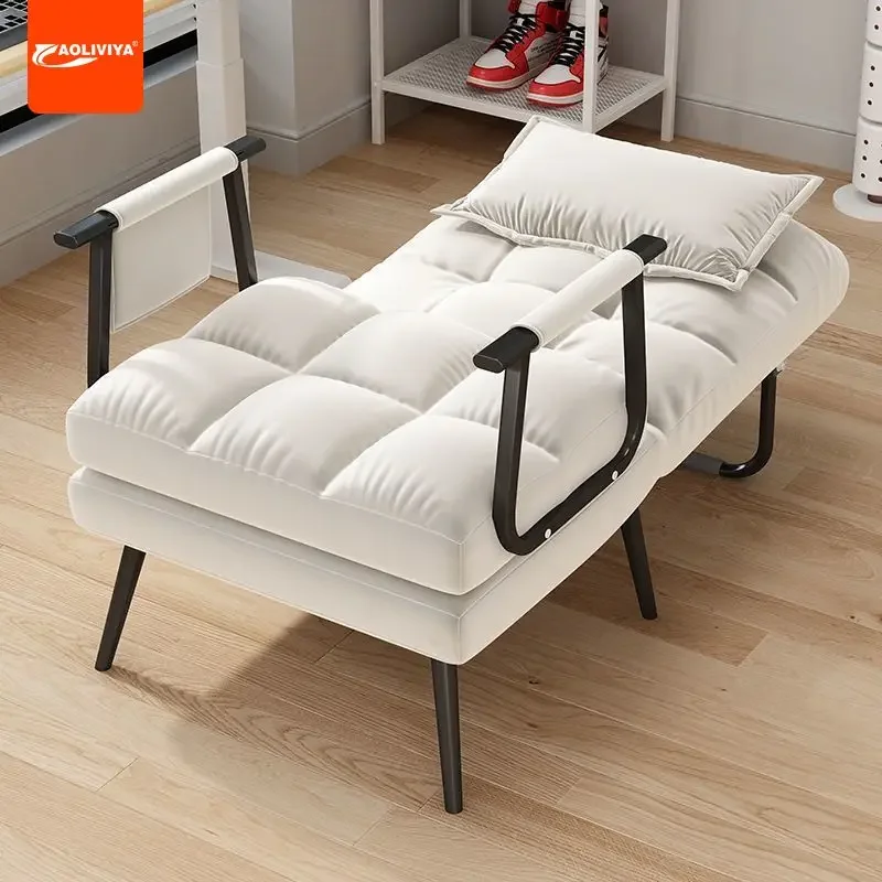 AOLIVIYA Folding Recliner Office Siesta Siesta Single Bed Dual-purpose Chair Household Seat Reclining Back Sofa Chair