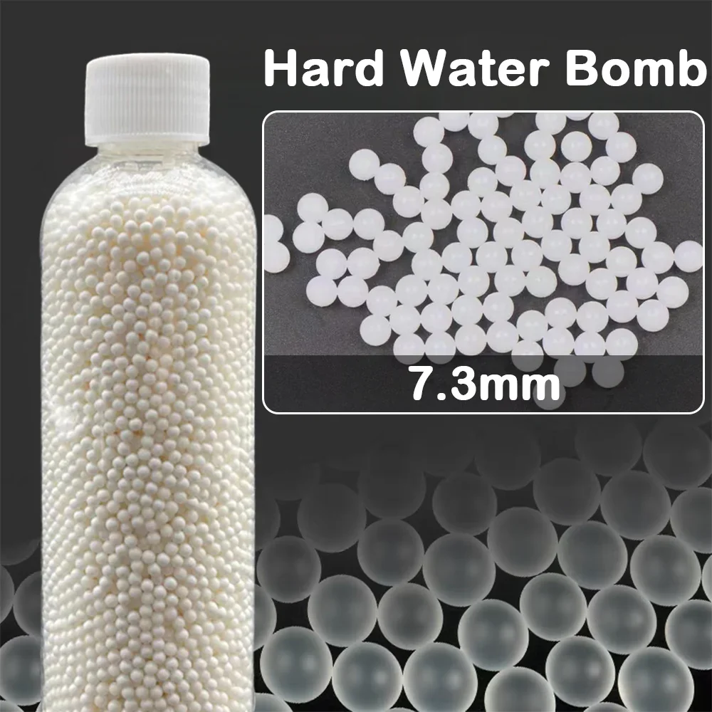 1 병 여분의 하드 투명 소프트 총알 장난감 총 물 구슬 7-8MM 야외 슈팅 게임 장식 스포츠 엔터테인먼트