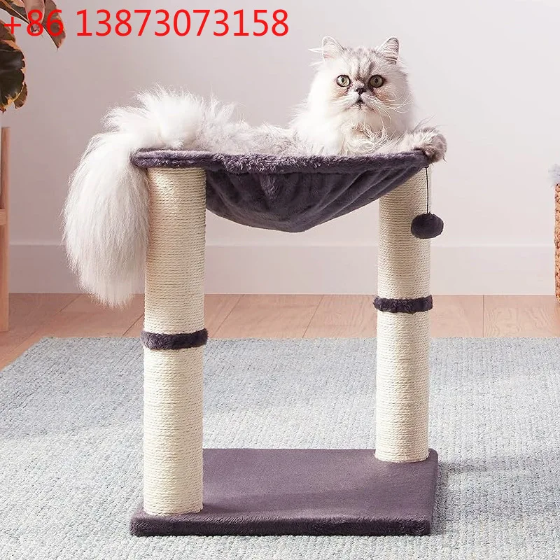

Factory direct sales wholesale cat climbing frame covers an area of kitten litter cat climbing column integrated with ball
