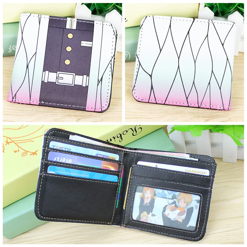 

Anime Cartoon character wallet Quadratic element Short Wallet Bifold PU Leather Purse with Coin Pocket for Girls Boys Gift