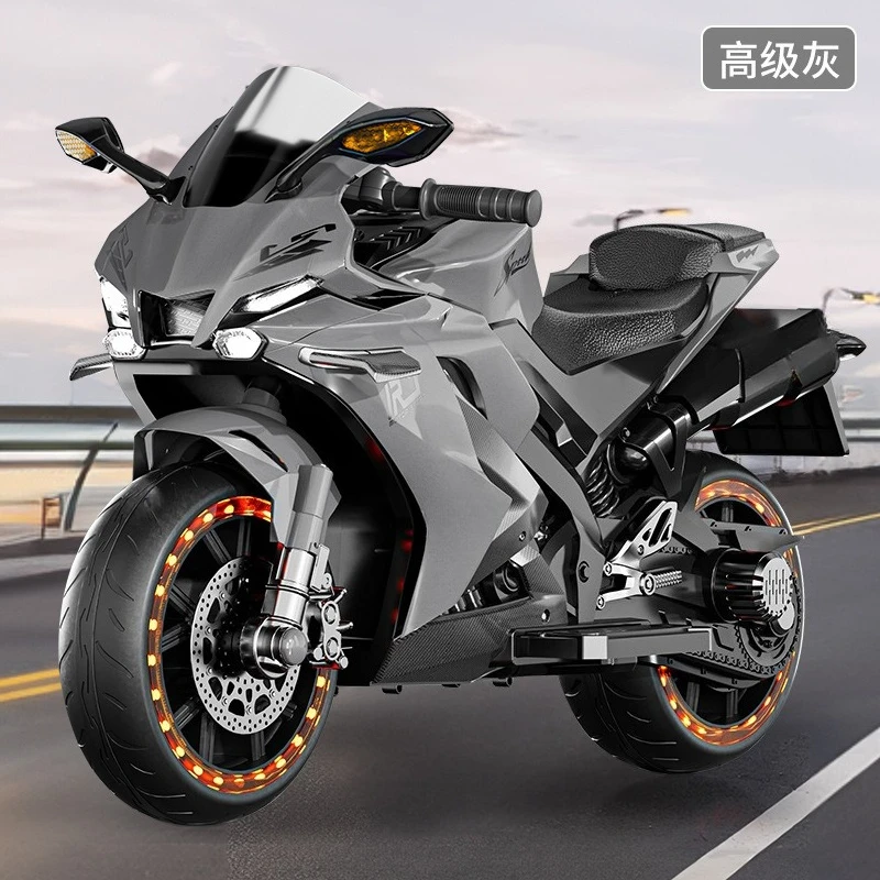 دراجة نارية كهربائية كبيرة للأطفال بعمر 3-8 سنوات يمكن أن تكون مقعدًا للبالغين بعجلتين R7 للأولاد والبنات عربة شحن