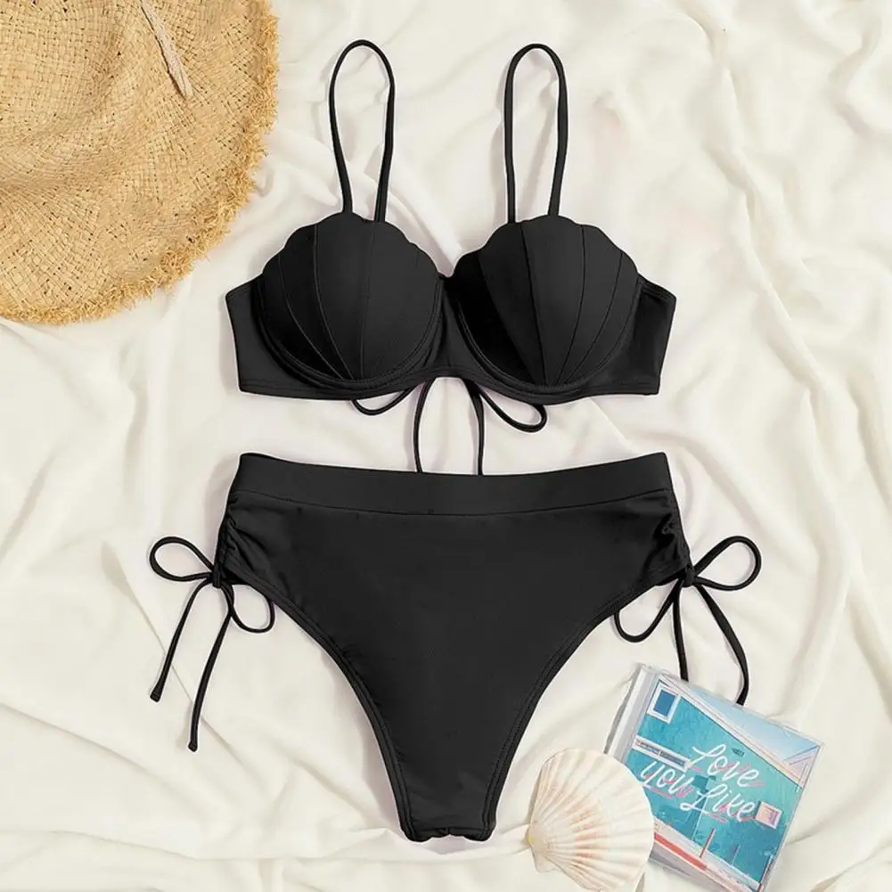 Paski Spaghetti Bikini Set seksowne wiązanie stringi Bikini niskiej talii kobiety stroje kąpielowe letnie pływanie strój kąpielowy купалникк женский